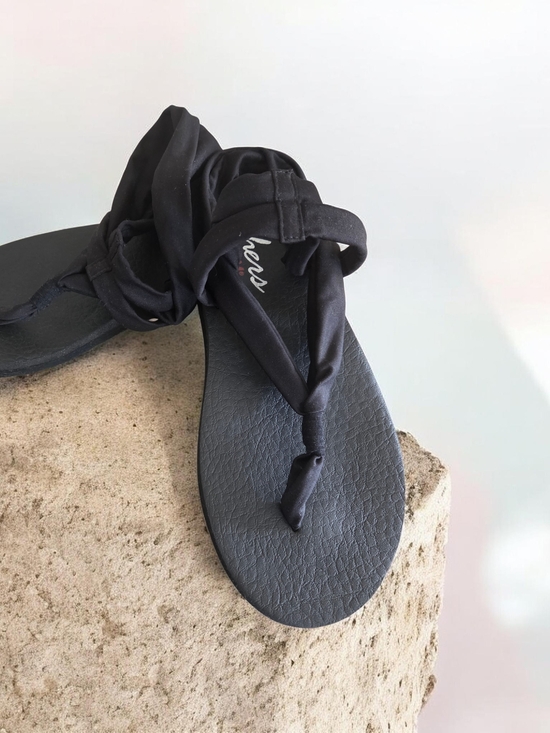 Skechers Shoes - Skechers Black Wrap-Style Thong Sandals